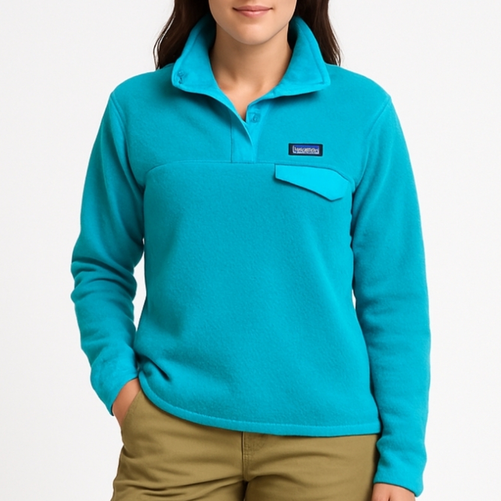 Patagonia Turquoise Snap-T Blue Pro Fleece Small